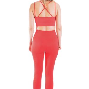 Kadın Kırmızı Toparlayıcı Etkili Spor Crop-bralet